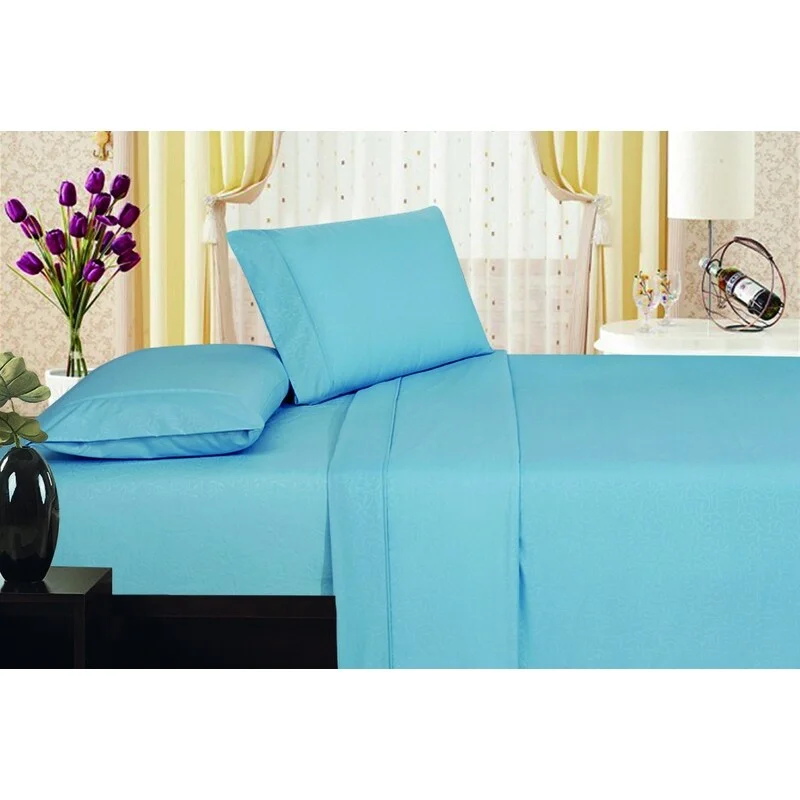 Embossed Vine Sheet Set Full Sheet Set Light Blue