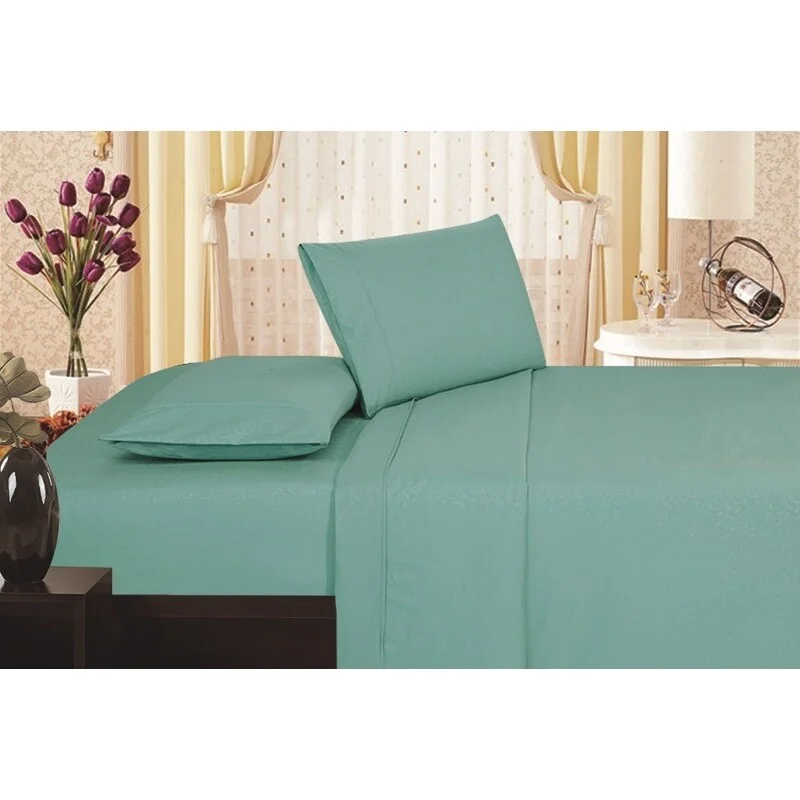 Embossed Vine Sheet Set Queen Sheet Set Turquoise