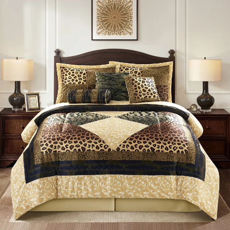 Nanshing Africa 7 Piece Animal Print Comforter Set