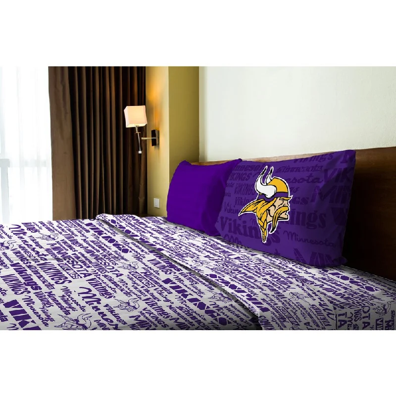 NFL 820 Vikings Anthem Twin Sheet Set