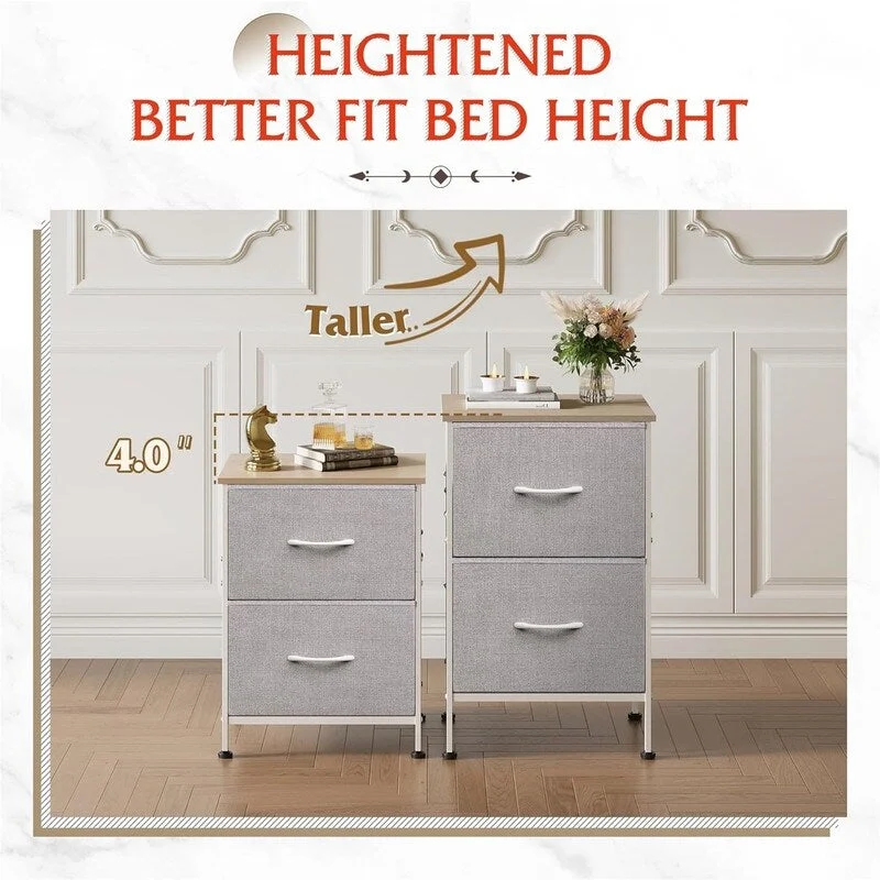 Nightstand with 2 Drawers