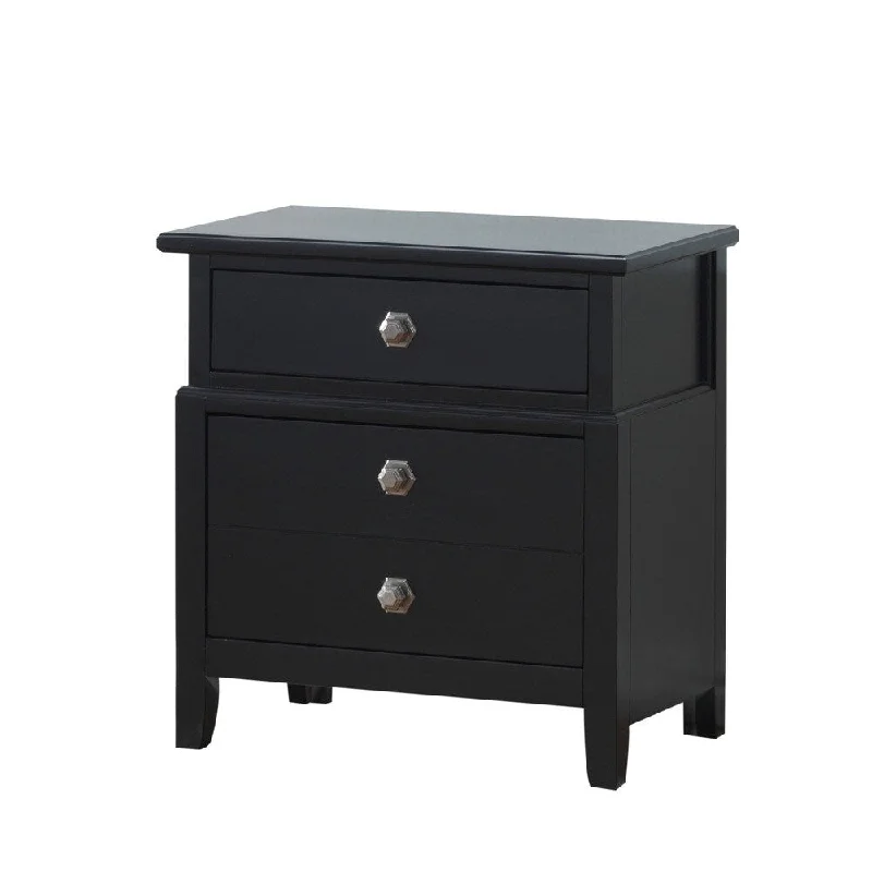 Nova Dovetail Black Nightstand