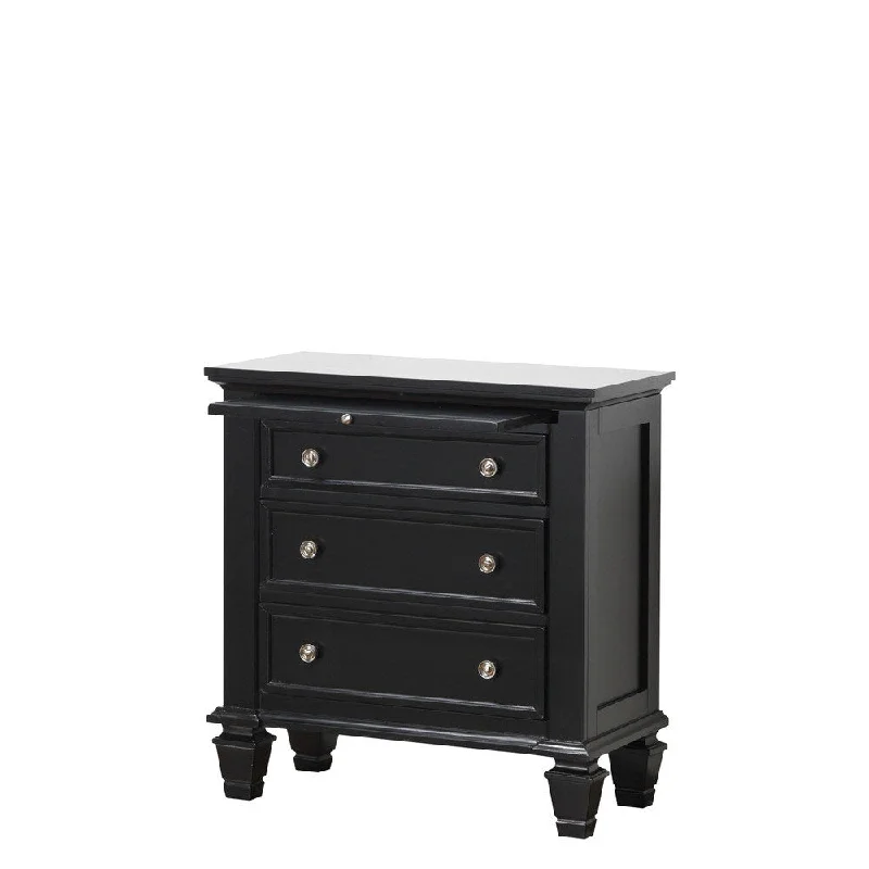 Nova Dovetail Black Nightstand