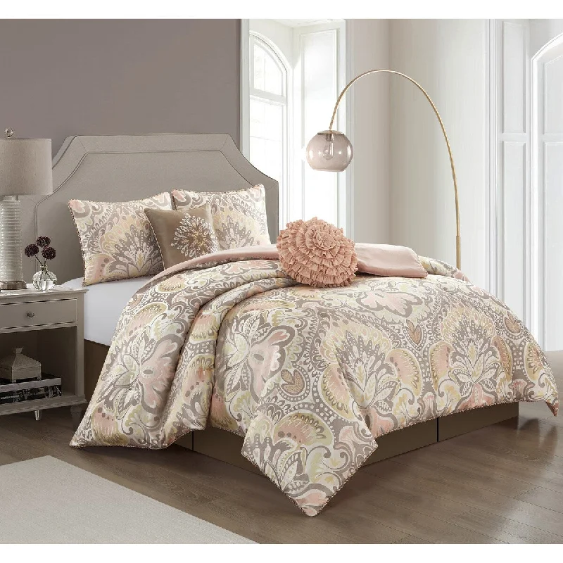 Porch & Den Summerfield Jacquard Medallion 6-piece Comforter Set