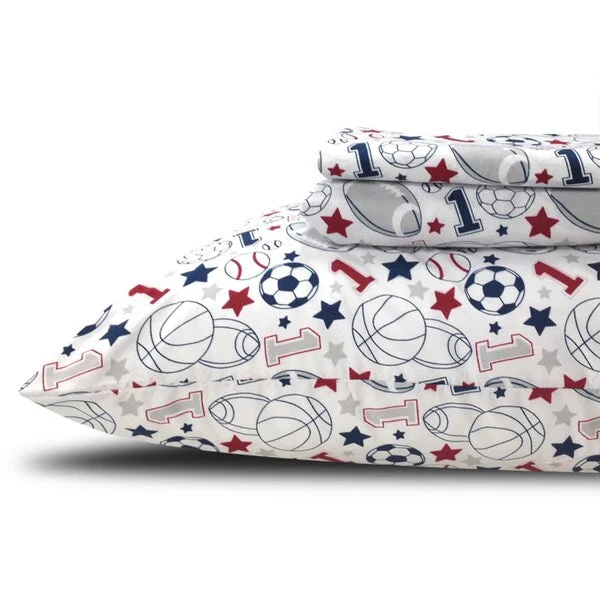 Printed Sports Kids/ Teen Twin Sheet Set