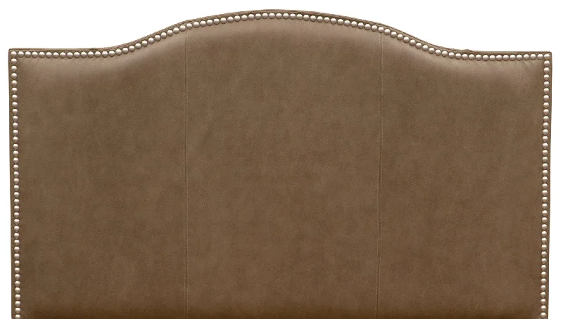 Dove Grey Leather Headboard