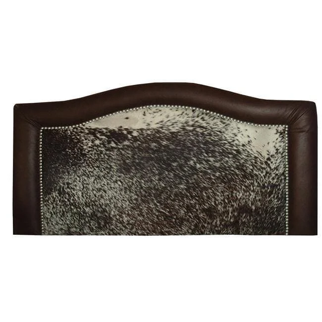 Peppered Cowhide Headboard