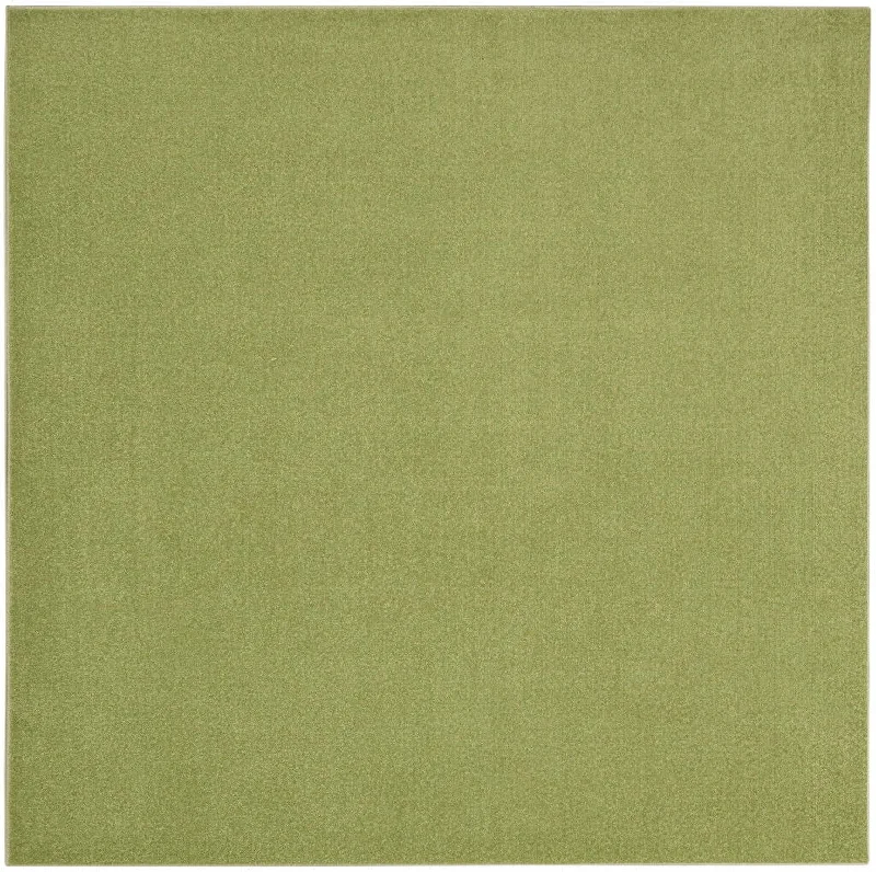 5' X 5' Square Non Skid Indoor / Outdoor Area Rug - Green