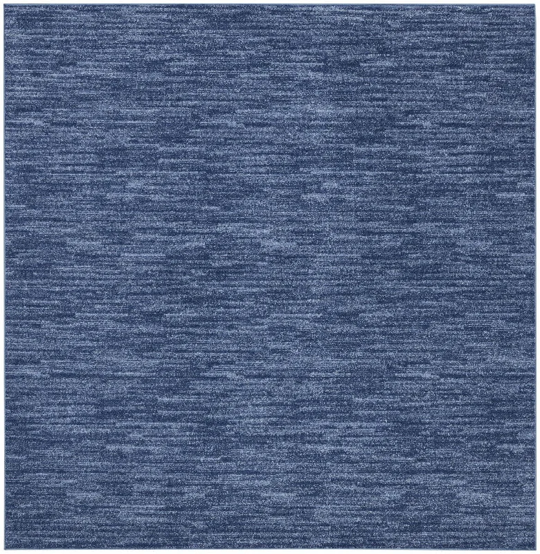 5' X 5' Square Non Skid Indoor / Outdoor Area Rug - Navy Blue