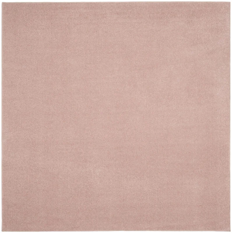 5' X 5' Square Non Skid Indoor / Outdoor Area Rug - Pink