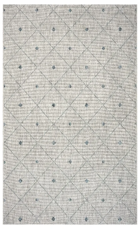 5' X 8' Outdoor / Indoor Area Rug - Blue / Gray