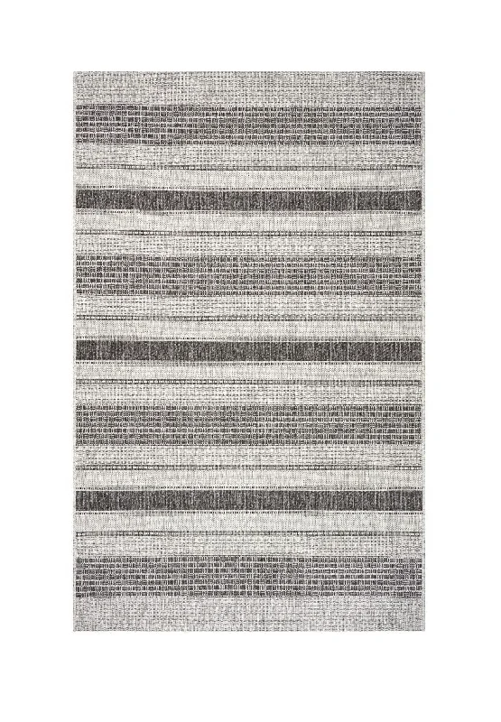 8' X 10' Indoor / Outdoor Area Rug - Gray / Black