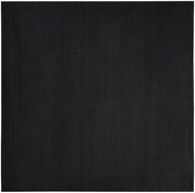 9' X 9' Square Non Skid Indoor / Outdoor Area Rug - Black