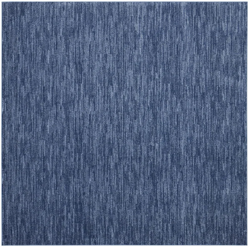 9' X 9' Square Non Skid Indoor / Outdoor Area Rug - Navy Blue