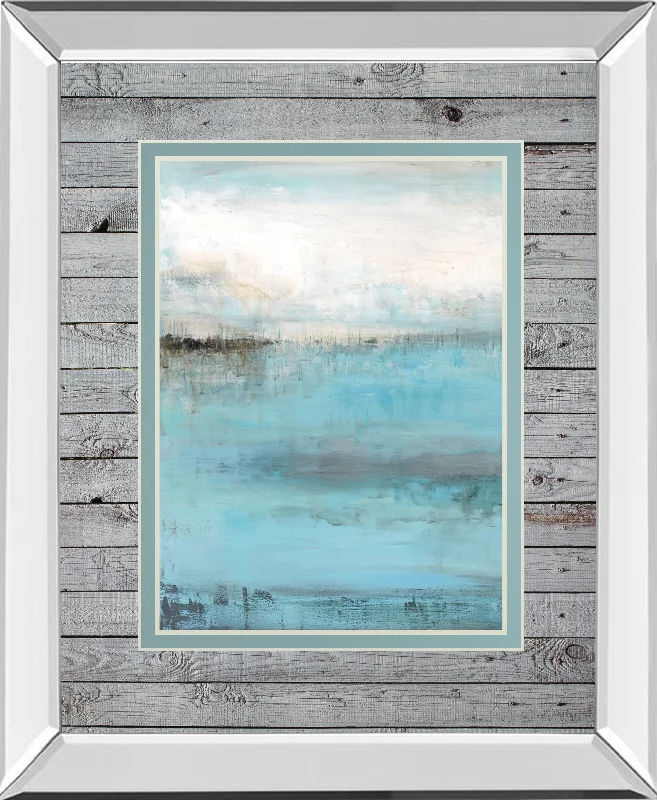 Beyond The Sea By Wani Pasion - Mirror Framed Print Wall Art - Blue