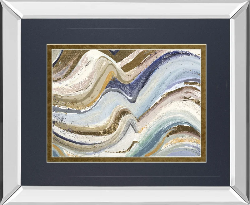 Earth Tone New Concept By Patricia Pinto - Mirror Framed Print Wall Art - Blue