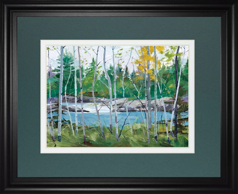 Extounge Rapids By G. Forsythe - Framed Print Wall Art - Blue