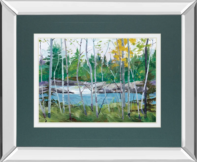 Extounge Rapids By G. Forsythe - Mirror Framed Print Wall Art - Blue