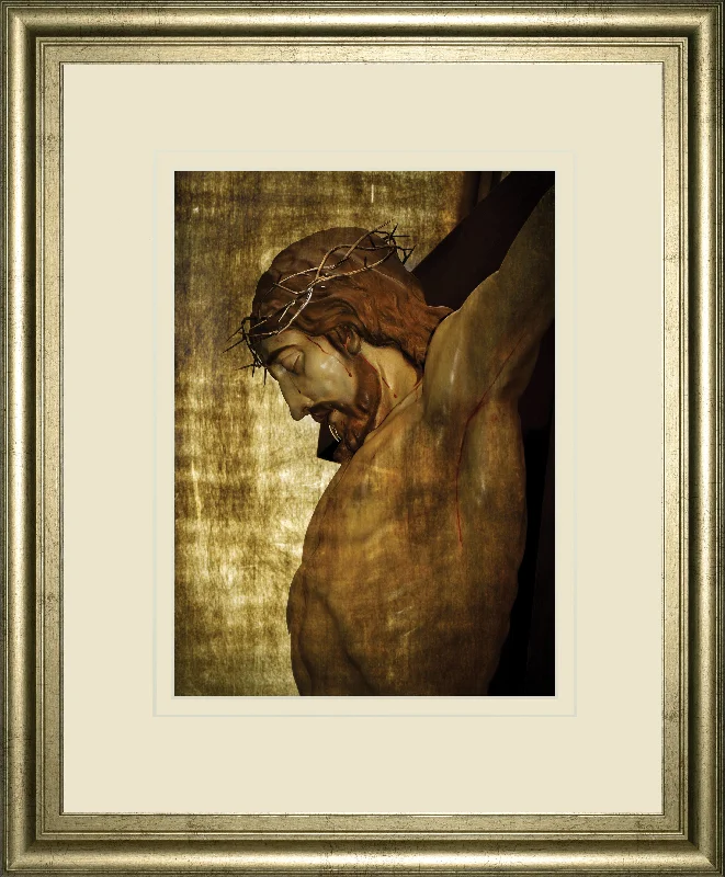 Jesus Christ By Nito - Framed Print Wall Art - Dark Brown