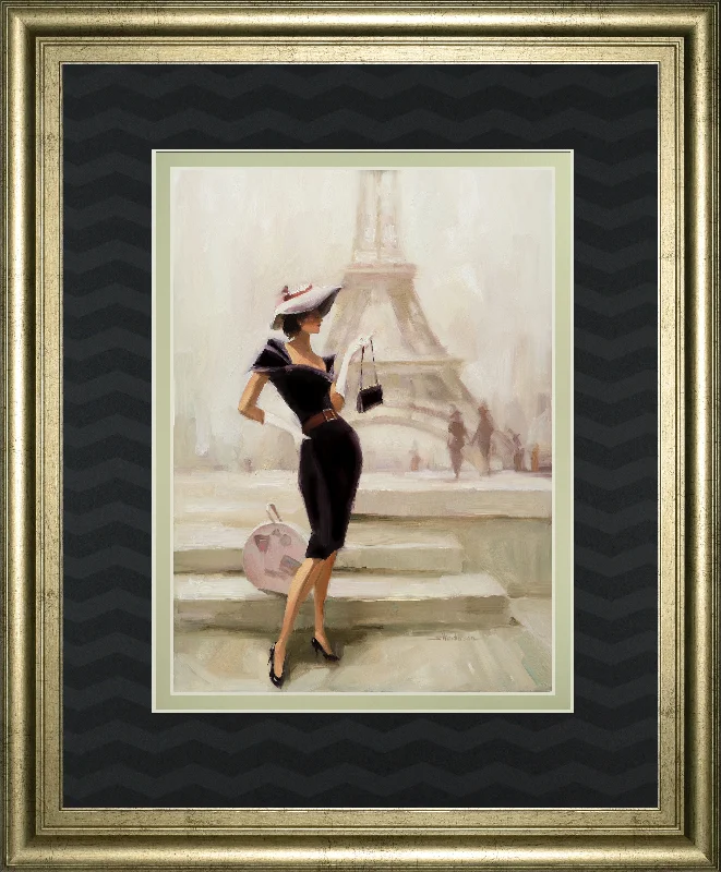 Love, From Paris By Steve Henderson - Framed Print Wall Art - Black