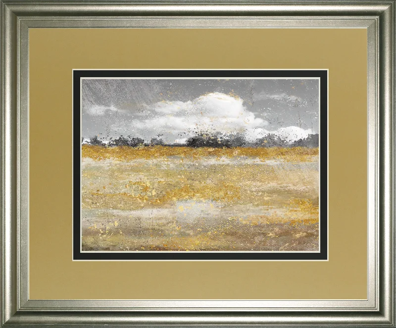 Meadow Shimmer Il By Nan - Framed Print Wall Art - Gold