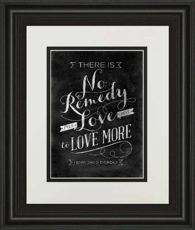 No Remedy By Sd Graphic - Framed Print Wall Art - Black