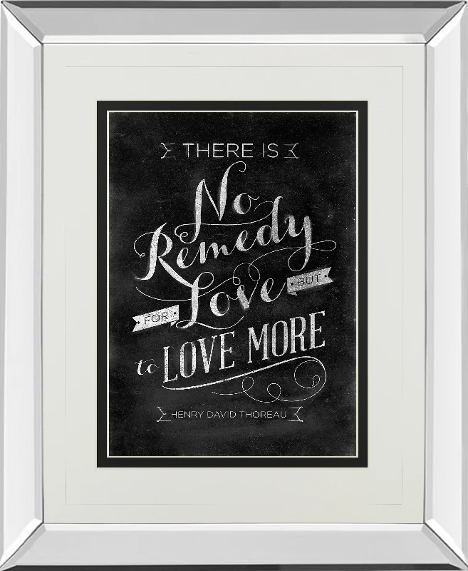 No Remedy By Sd Graphic - Mirror Framed Print Wall Art - Black