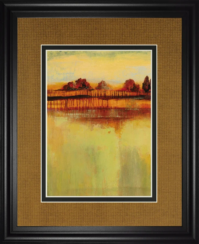 October Sky I By George - Framed Print Wall Art - Orange