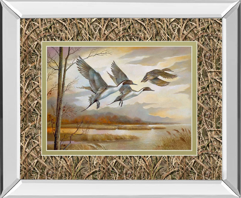 Pintails By Ruanne Manning ***Monl*** (Mirrored Frame) - Light Brown