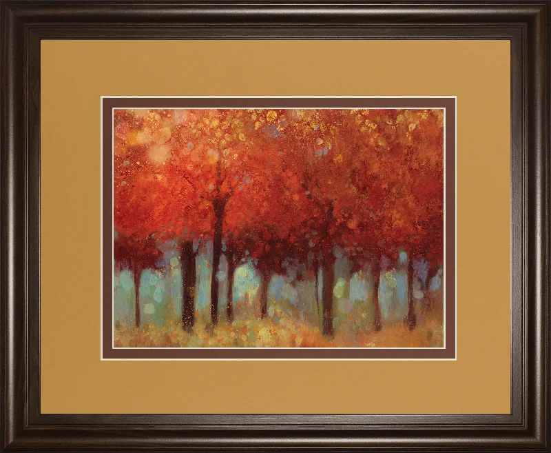 Red Forest By Asia Jensen - Framed Print Wall Art - Red