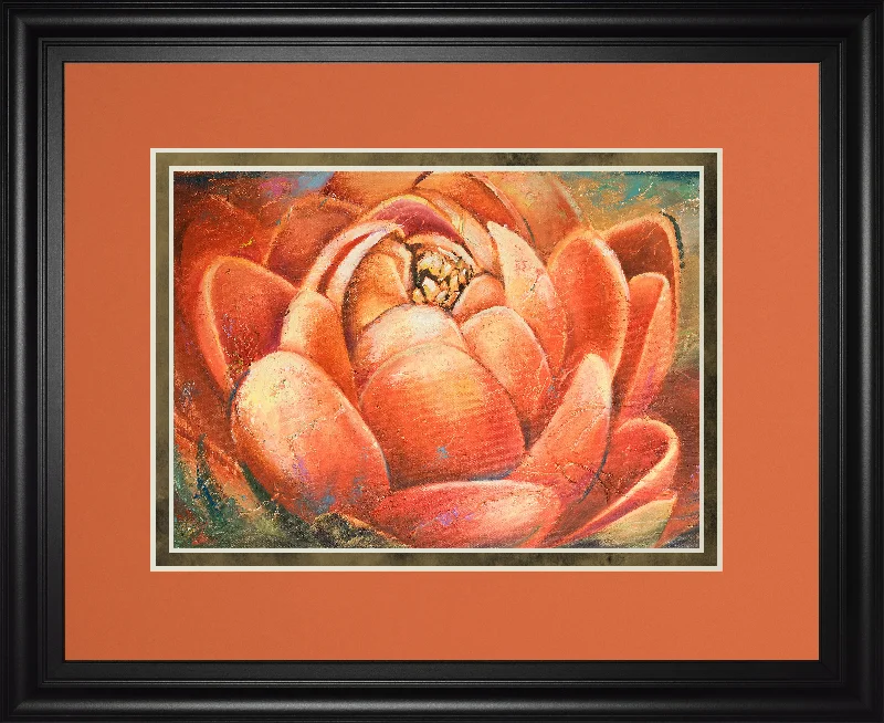 Red Lotus Il By Patricia Pinto - Framed Print Wall Art - Red