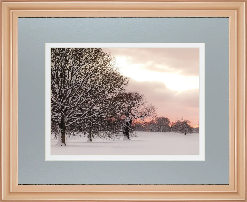 Rosy Sunset By Frank Assaf - Framed Print Wall Art - White